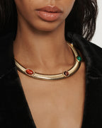 Veronica Beard Embellished Tubogas Collar Necklace