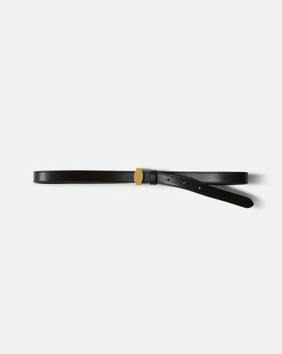 Veronica Beard Dash Leather Belt - Black