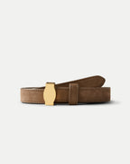Veronica Beard Dash Suede Belt - Bark