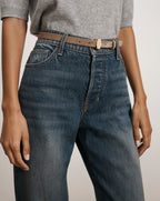 Veronica Beard Dash Suede Belt - Bark
