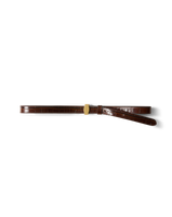 Veronica Beard Dash Croc-Embossed Belt - Chestnut