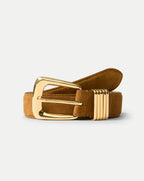 Veronica Beard Arch Suede Belt - Acorn
