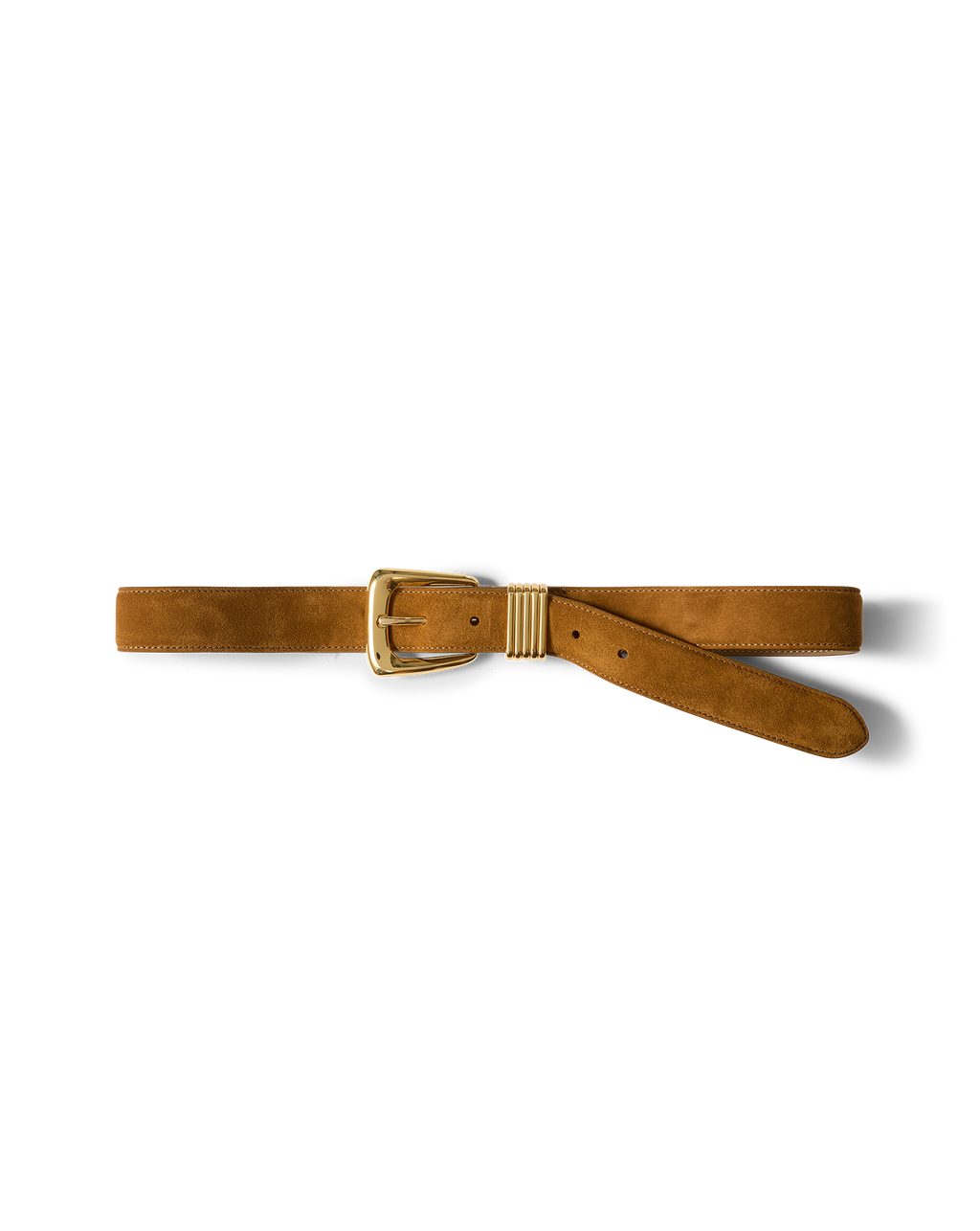 Veronica Beard Arch Suede Belt - Acorn
