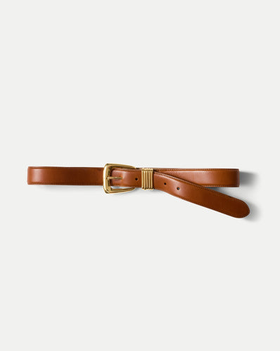 Veronica Beard Arch Leather Belt - Hazelwood