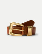 Veronica Beard Arch Leather Belt - Hazelwood