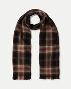 Veronica Beard Plaid Wool Scarf - Black Multi