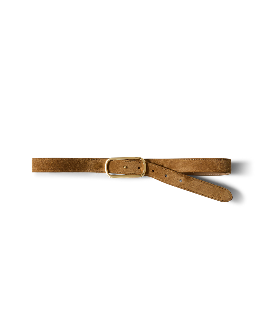 Veronica Beard Loop Suede Belt - Acorn