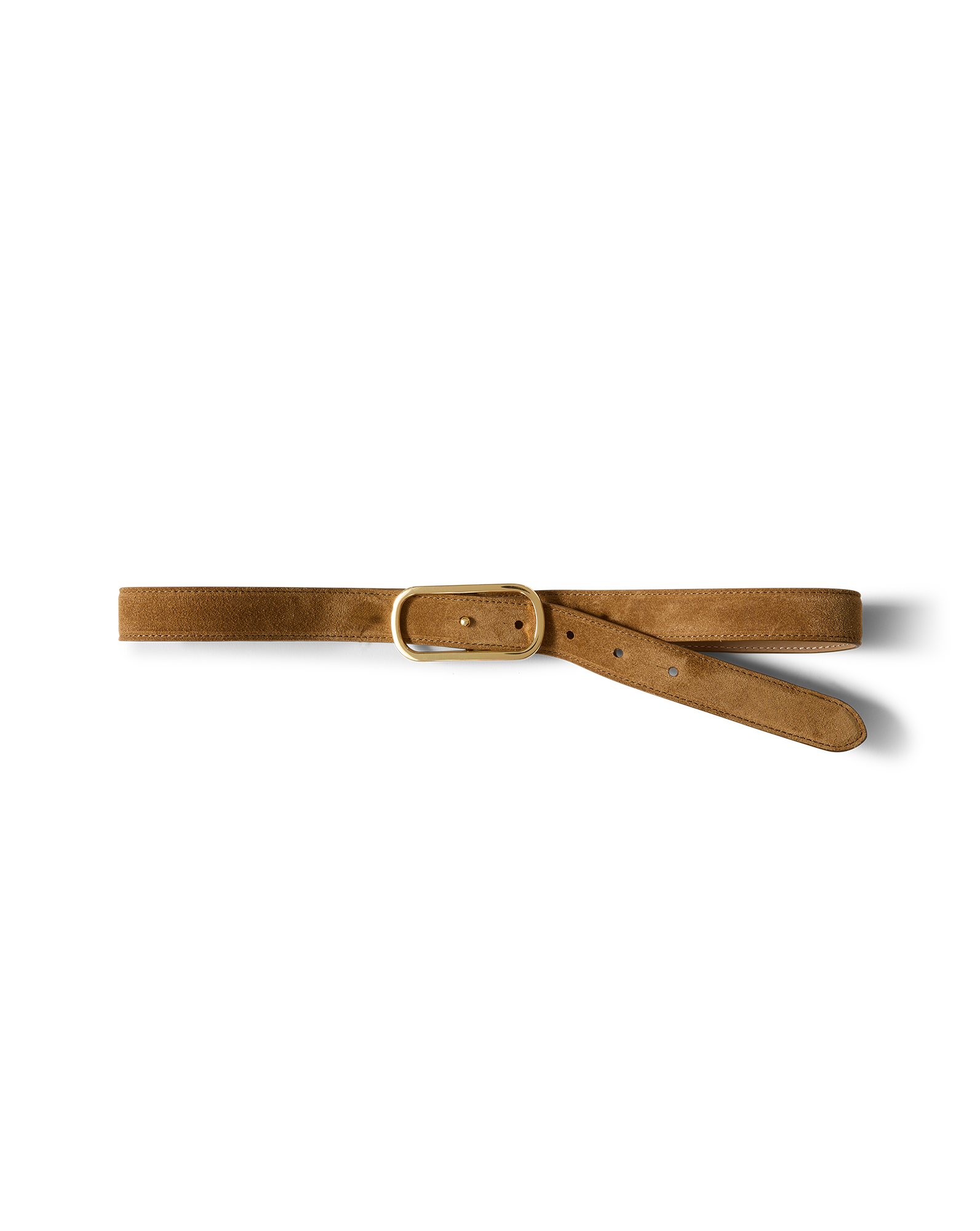 Veronica Beard Loop Suede Belt - Acorn