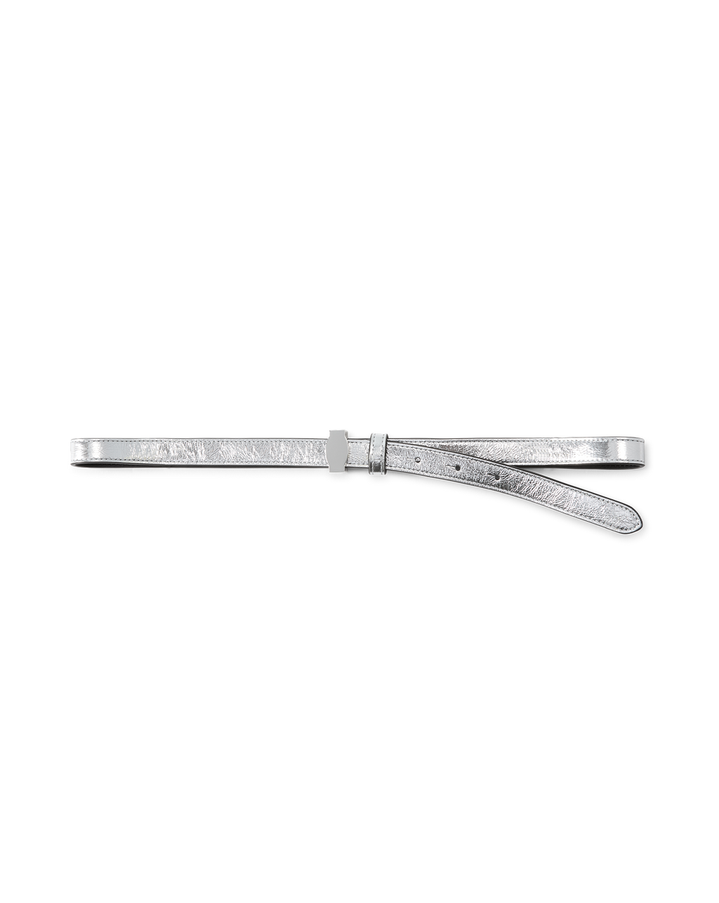 Veronica Beard Dash Leather Belt Silver