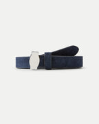 Veronica Beard Dash Suede Belt - Navy