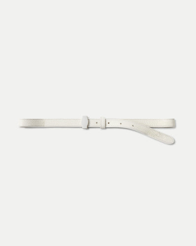 Veronica Beard Dash Leather Belt - Off-White