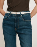 Veronica Beard Dash Leather Belt - Off-White