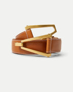 Veronica Beard V Leather Belt