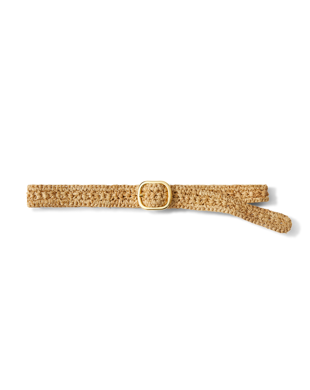 Veronica Beard Loop Raffia Belt - Natural