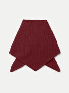 Veronica Beard Burgundy knitted neck warmer with asymmetrical points.