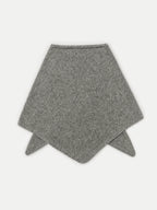 Veronica Beard Grey knit triangular scarf with pointed ends.