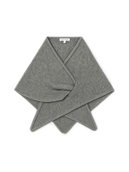 Veronica Beard Grey knit triangular wrap scarf.