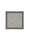 Veronica Beard White and black patterned silk pocket square