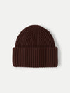 Veronica Beard Brown ribbed knit beanie