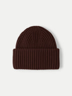 Veronica Beard Brown ribbed knit beanie