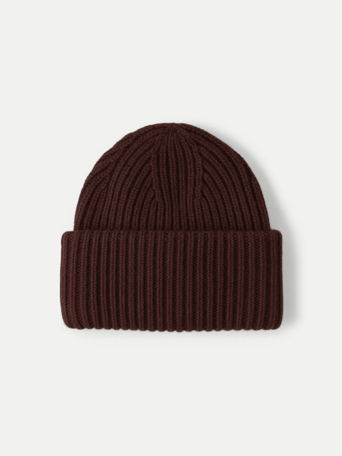 Veronica Beard Brown ribbed knit beanie