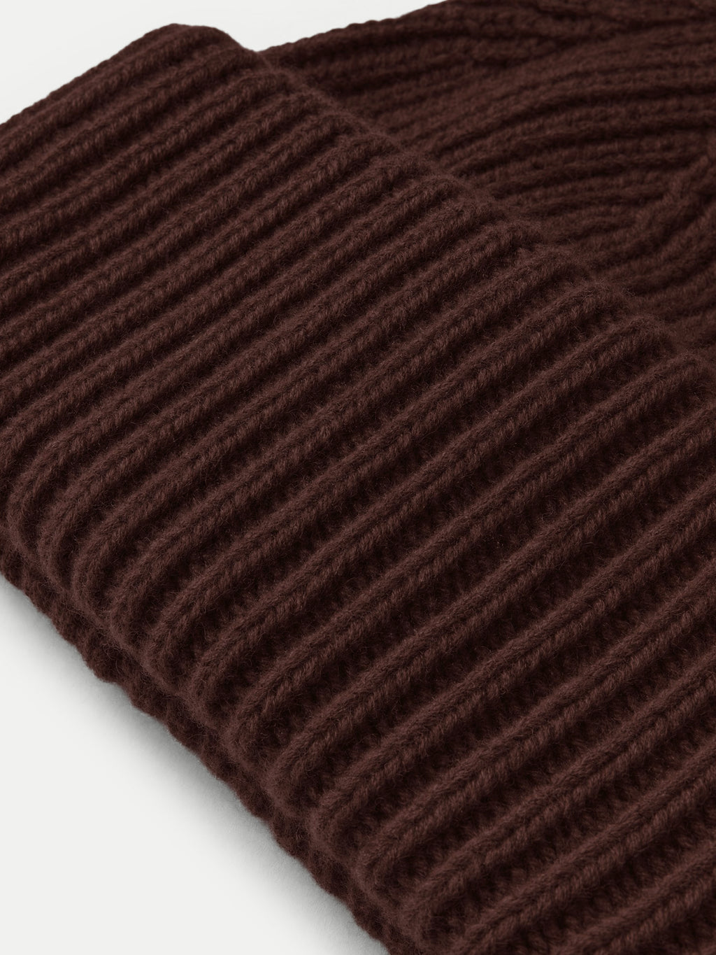 Veronica Beard Dark brown ribbed knit beanie.