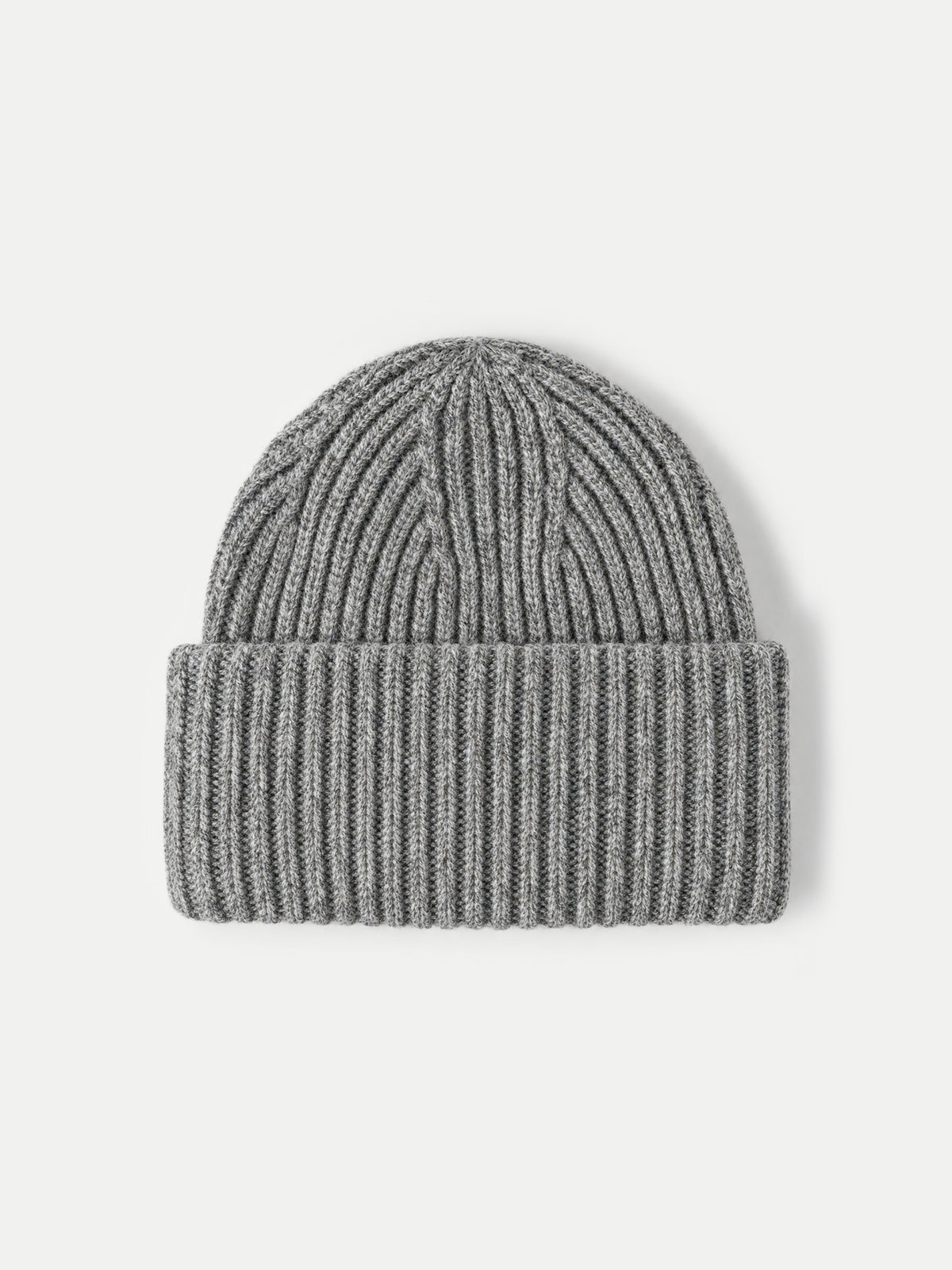 Veronica Beard Grey knit ribbed cuffed beanie hat.