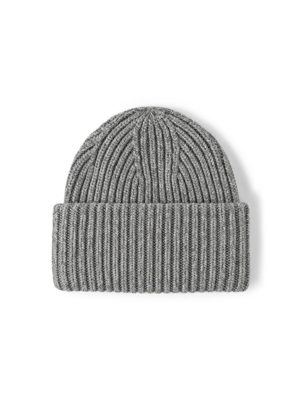 Veronica Beard Grey knit ribbed cuffed beanie hat.