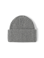 Veronica Beard Grey knit ribbed cuffed beanie hat.