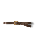 Veronica Beard Brown leather belt with a brass buckle.