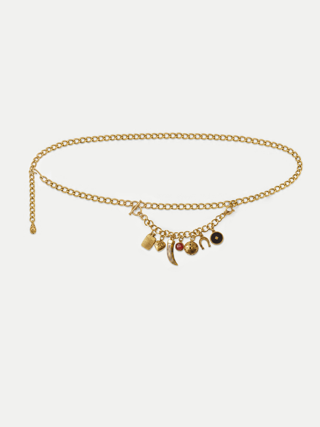 Veronica Beard Gold chain belt with assorted charms