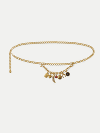 Veronica Beard Gold chain belt with assorted charms