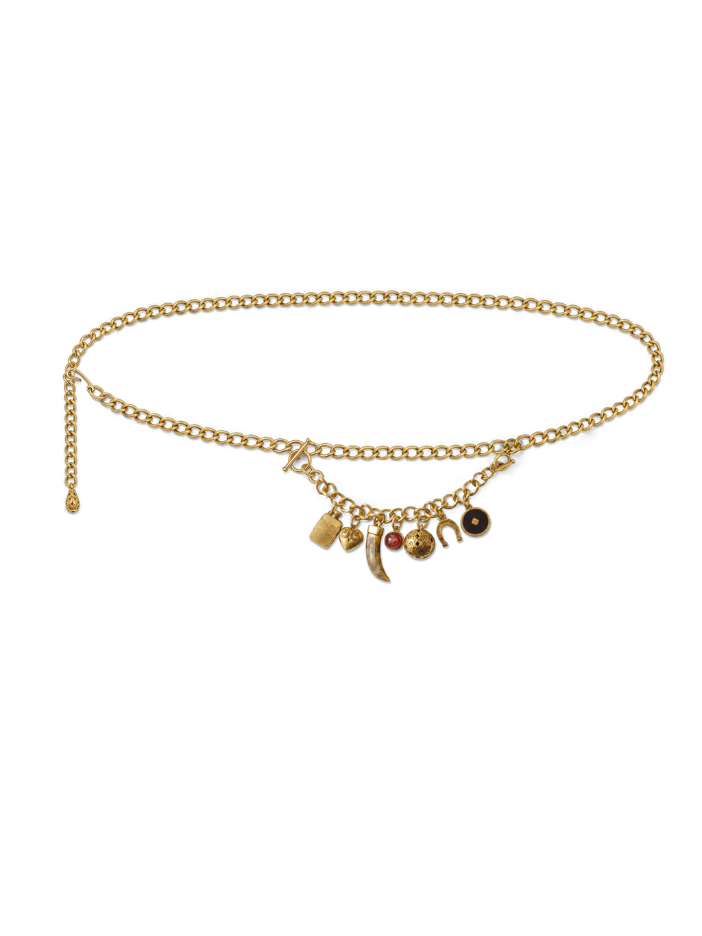 Veronica Beard Gold chain belt with charms