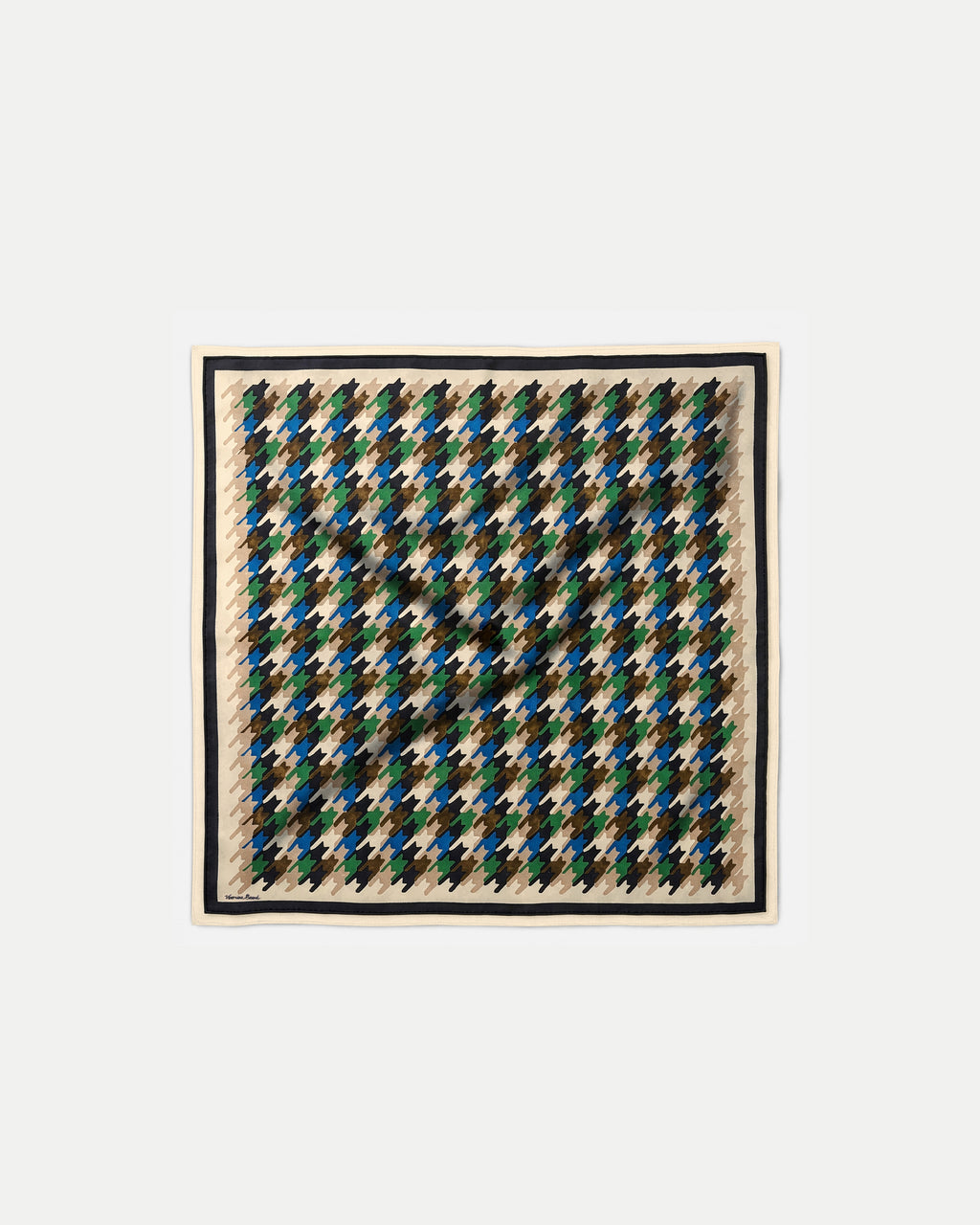 Sava Silk-Blend Houndstooth Scarf