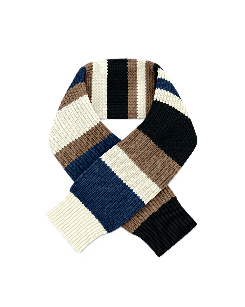 Veronica Beard Multicolor knit striped ribbed scarf.