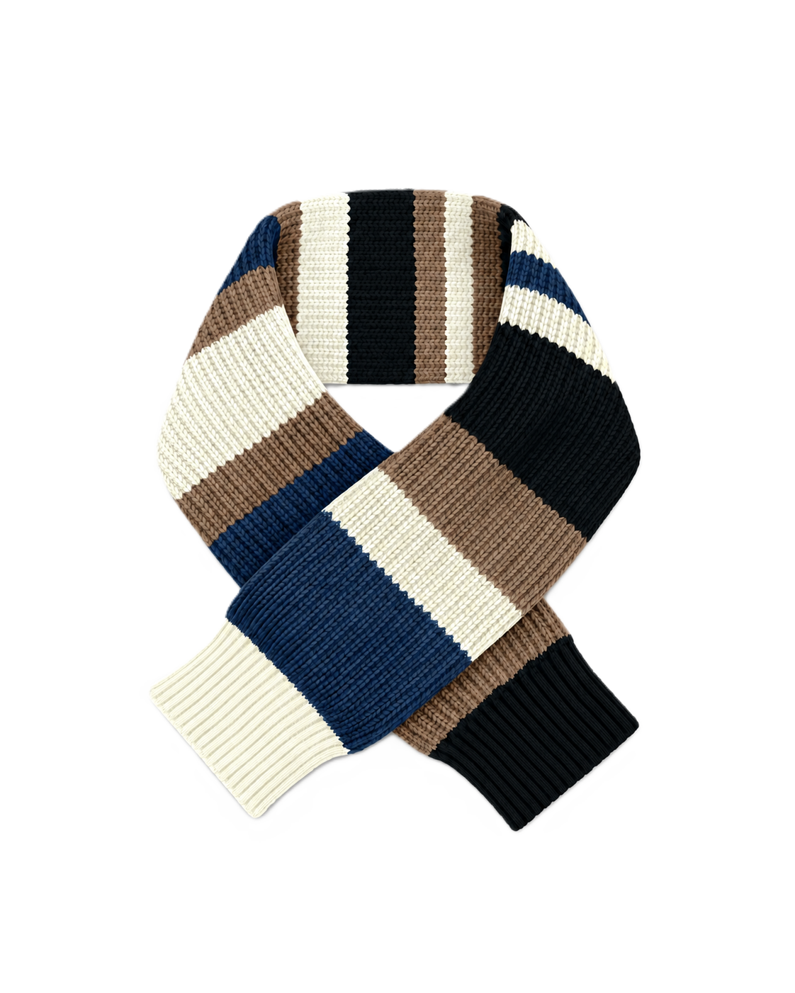 Veronica Beard Multicolor knit striped ribbed scarf.