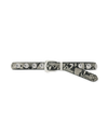 Veronica Beard Grey snakeskin print studded leather belt.