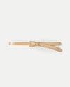 Veronica Beard Beige crocodile-embossed leather belt with gold buckle.
