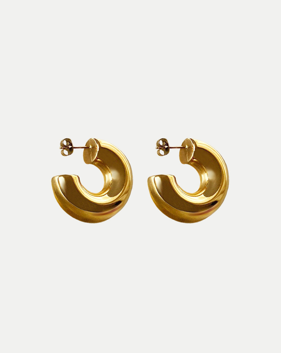 Veronica Beard Gold Juliet Chubby Hoop 
Earrings - Gold
