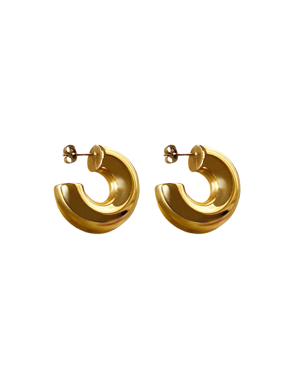 Veronica Beard Gold Juliet Chubby Hoop Earrings Gold