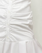 Veronica Beard Bell Button Down Ruched Shirtdress