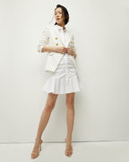 Veronica Beard Bell Button Down Ruched Shirtdress