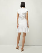 Veronica Beard Bell Button Down Ruched Shirtdress