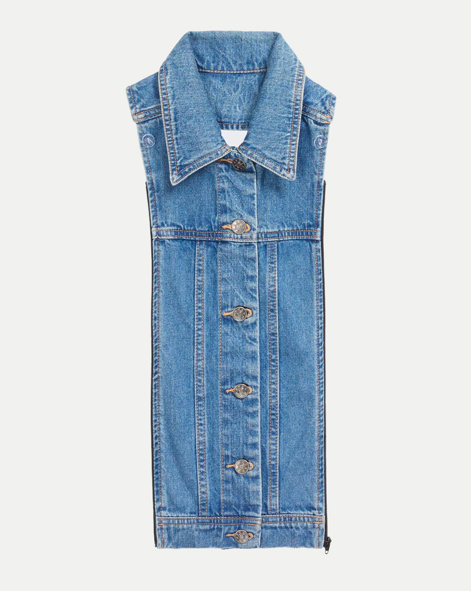 Veronica Beard Slate Denim Dickey - Denim Blue