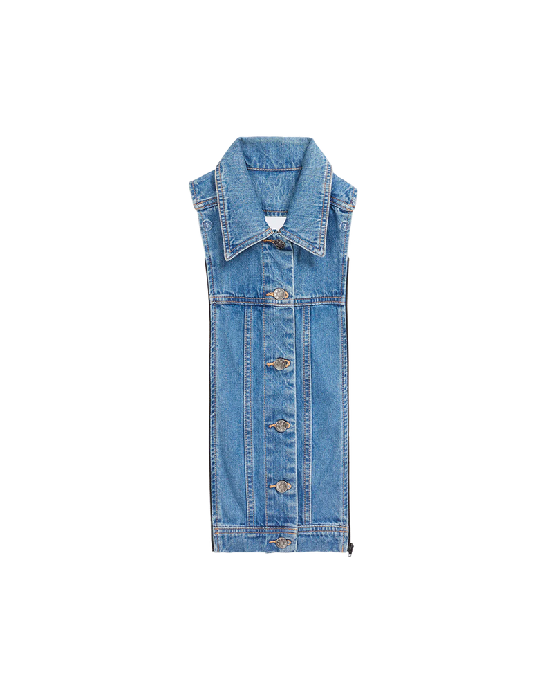 Veronica Beard Slate Denim Dickey - Denim Blue