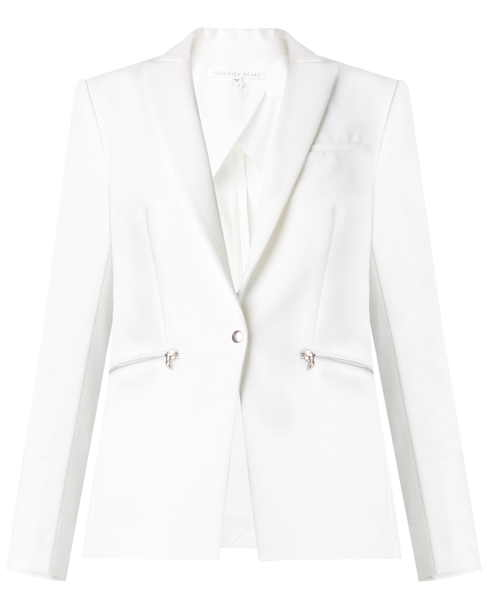 Veronica Beard Iconic Scuba Dickey Jacket - White