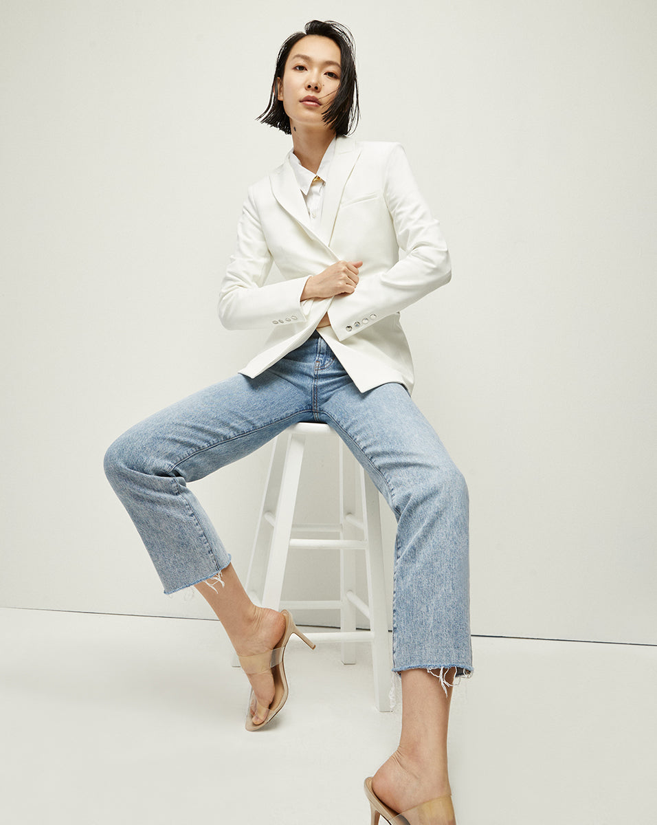 Veronica Beard Iconic Scuba Dickey Jacket - White