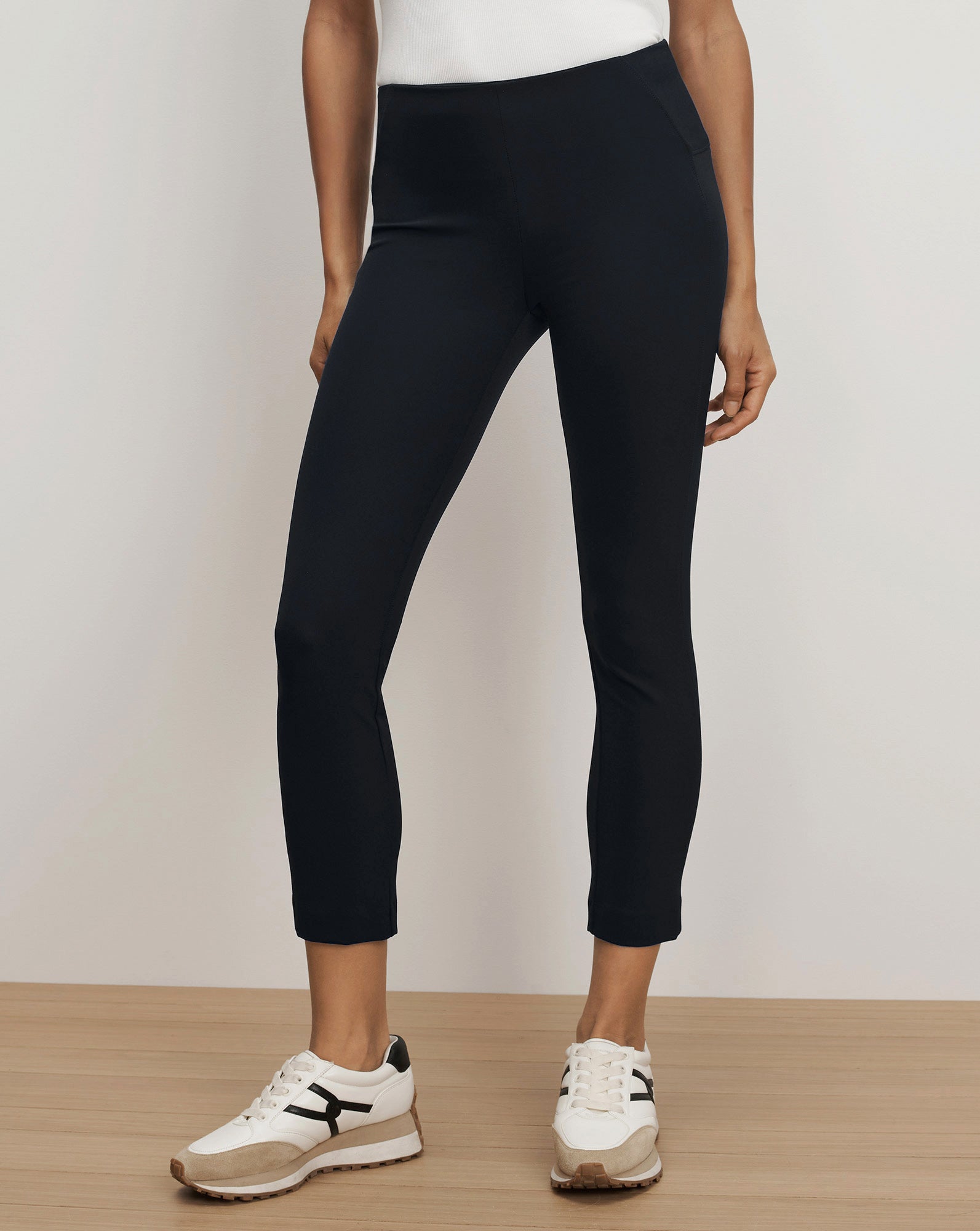 Veronica Beard Scuba Slim-Fit Pant - Navy