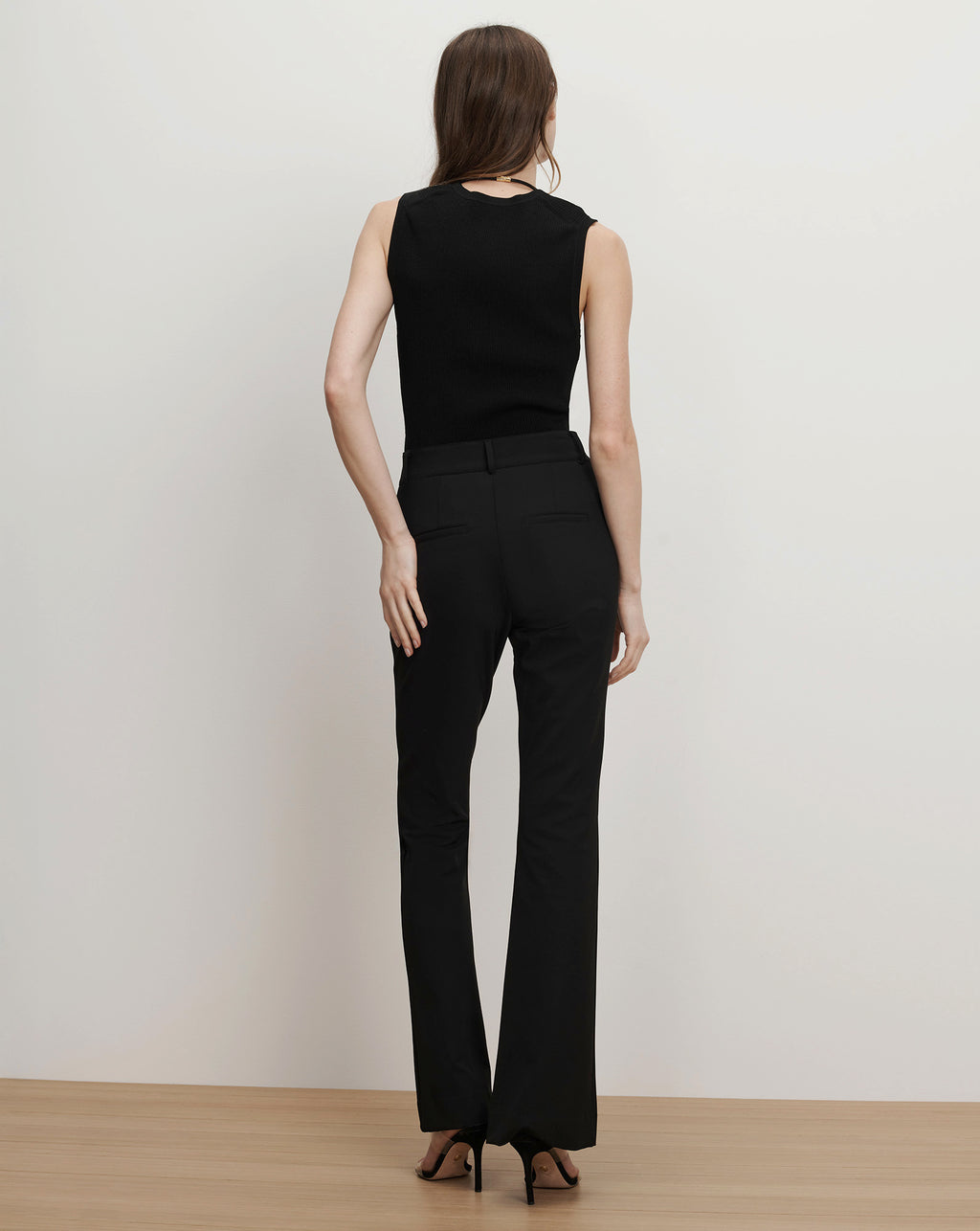 Veronica Beard Hibiscus Slim-Flare Pant - Black