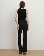 Veronica Beard Hibiscus Slim-Flare Pant - Black